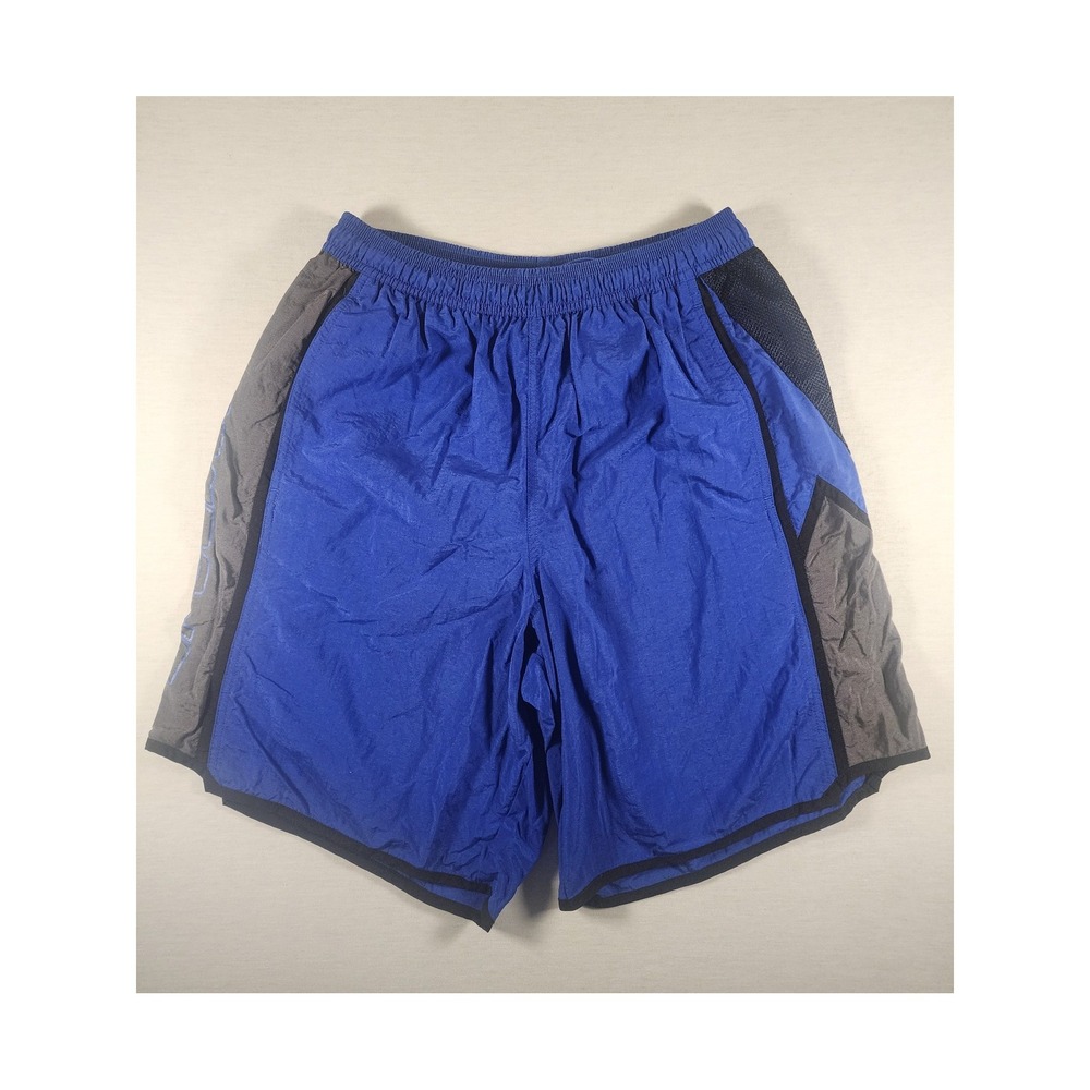 Speedo Swim Trunks Vintage Mens Medium Blue‎ Mesh Lined Nylon Athletic Shorts